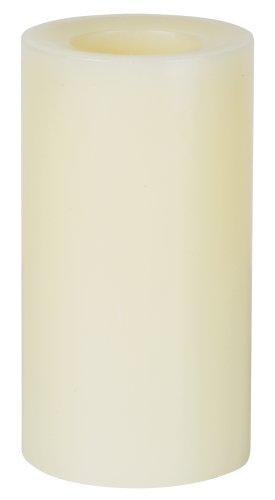 Candle Impressions CA10301CH 6-Inch Vanilla Scented Flameless Round Wax Candle Champagne