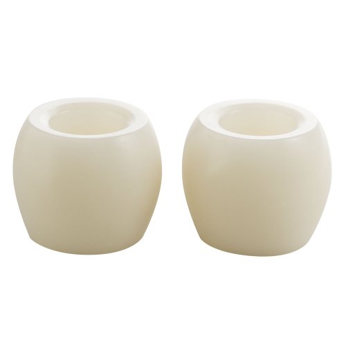 Candle Impressions CA24101CR201 2-Inch Mini Hurricanes Flameless Candles with Vanilla Fragrance Cream 2-Pack