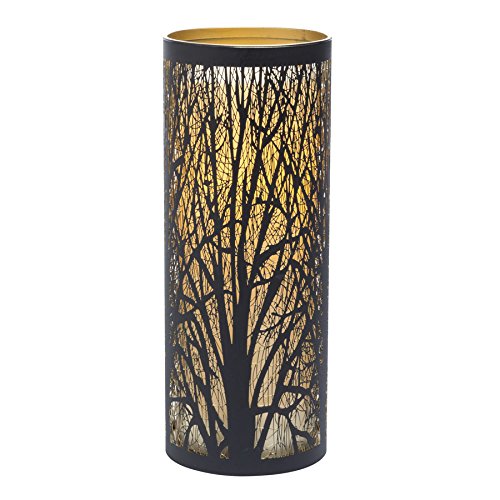 Candle Impressions CAT11853BK IndoorOutdoor Laser Cut Tree Luminary with Programmable Timer 9