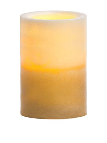 Candle Impressions Flameless Candle Two Layer Pillar CreamTan 325x625x325