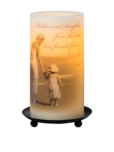 Candle Impressions Mother and Daughter Sentiment Flameless Candles with Timer