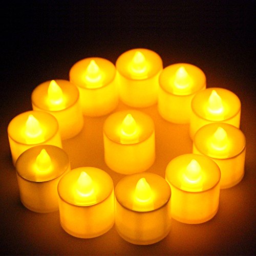 Flameless LED Tea Light Candles - Realistic Battery-Powered Flameless Candles - Beautiful and Elegant Unscented with Remote LED Candles - 24 Pack - Fake Candles  Tealights