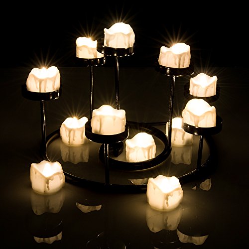 LED Tealights AGPTEK Flameless Smokeless Candles Battery Operated Lot 6 PCS for WeddingParty Decorations - warm white- 6 pack- flickering
