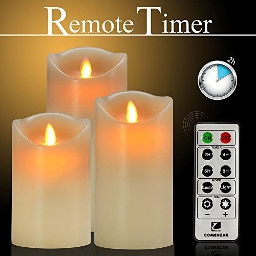 Flameless Candles Battery Operated Candles with Remote Timer of 24-H Flickering