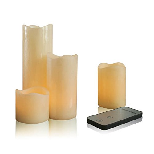 Flameless Candles Rusee Battery Operated Flameless Led Candles Set Decorative Yellow Flame Candles With Remote