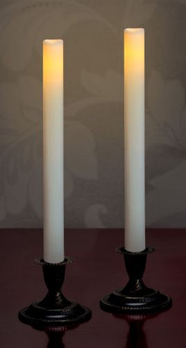 Candle Impressions Box/2 9" Flameless Taper Candles - White