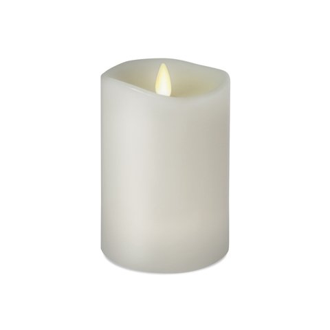 LuminaraÂ Flameless Candle - Unscented White Wax 360 Pillar - 4 in