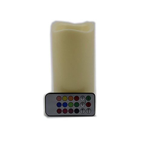 SMO 1Pc Battery Operated Remote Control 12 Color-changing Led Candle Light 15cmCandle-LC