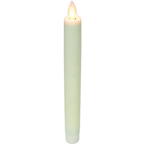 Boston Warehouse Mystique Flameless Taper Candle 8-inch Ivory