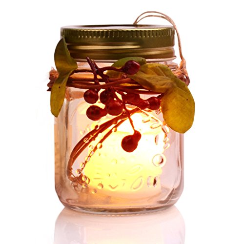 Flameless Candles Marson Jar Led - Candles Light Fairy Lights Realistic Battery Powered Beautiful And Elegant