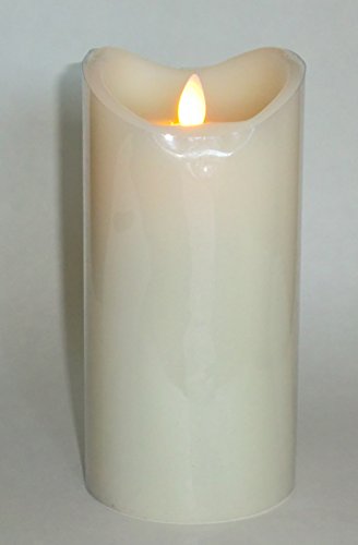 Realistic Flameless Wax Candle - Ivory 35&quot X 7&quot
