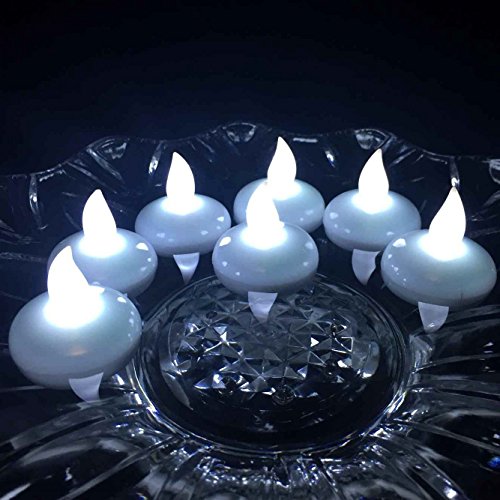 Set Of 24 Flameless Floating Candles Acelist Battery Operated Tea Lights Tealight Candle - Decorative Wedding