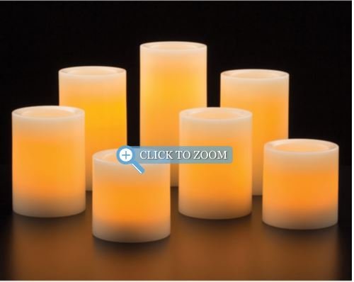 Flameless Led 7-pack Wax Candles With Remote Control