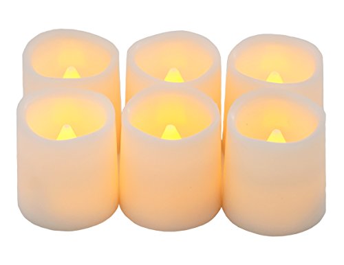 Timer Flameless Candles By Festival Delights - Premium Ic-controlled Soft Flickering Votive Battery Operated Candles