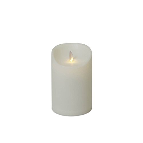 Pillar Candle Battery Operated Moving Flame 55 inch Timer Realistic LED Flicker Flame Outdoor Water Proof Holiday Wedding Venue Home Decor Ivory