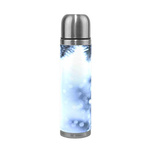 BAJUNTU Dream Candle Stars Water Bottle Vacuum Cup Double Walled Stainless Steel Thermos Insulated Canteen Leak Proof for 500ML Coffee Tea