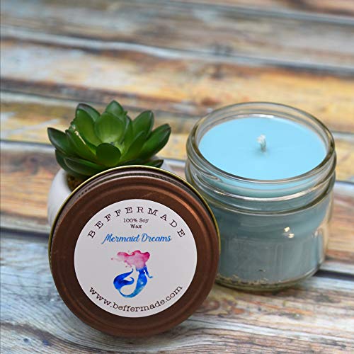 Mermaid Dreams Candle - 4 oz soy mason jar candle