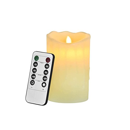 Newcare Flameless Led Candle 5 Inch Real Wax Real Flickering Candle Motion With Remote Led 10 Key Remote Candle