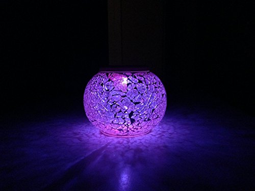 Top One Tech Mosaic Color Changing Led Solar Light Waterproof Flameless Light Lamp For Indoor Or Outdoor Decorations