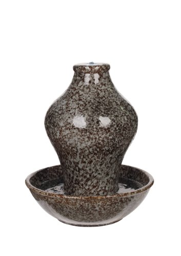 Alfresco Home  Resin and Ceramic Fountain Bafa  Fountain Brown