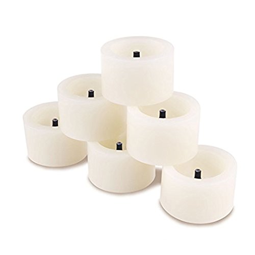 ONEVER Set of 6 Battery Powered LED Tealight Candles Votive Flameless Candles with Timer Function Unscented Romantic Light for Weddings Christmas Halloween