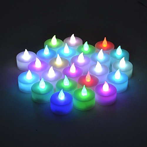Instapark LCL-C24 Battery-powered Flameless Color changing LED Tealight Candles Two Dozen Pack