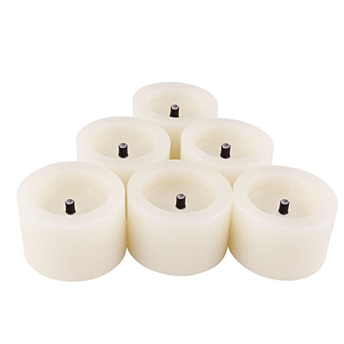 Powstro Flameless Led Light Candles 6 Pcs Flickering Flameless Timing Led Wax Candle Light Smokeless Fake Candles