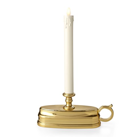 Luminara LM602B 12 Flameless Window Candle Colonial Collection with Timer in Brass
