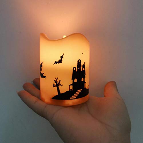 edited Halloween Candle Light Battery Operated Flameless LED Lamp Party Bar Décor Flameless Candles