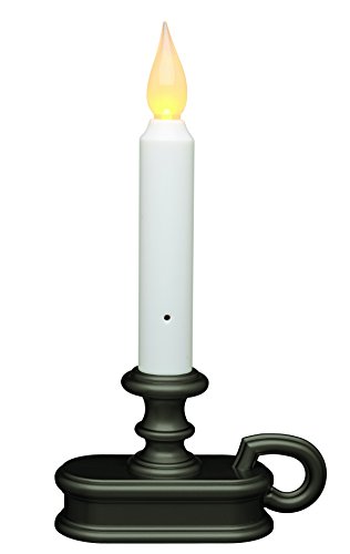 Battery Operated Led Dusk To Dawn Light Sensor Window Candle With Aged Bronze Base Flicker And Full On Setting