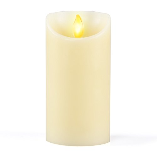 Flameless Led Candle Idoo  Real Wax  Battery Operated Dripless Flameless Flickering Dancing Led Pillar Candle