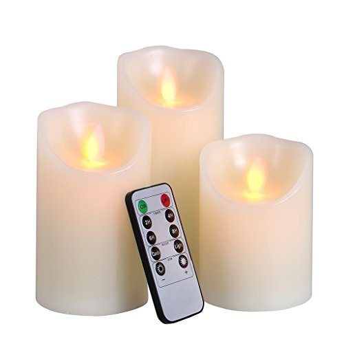 Led Flameless Candle Battery Operated Timer With Motion Remote Control Electric Candle Lights Real Wax Real Flicker