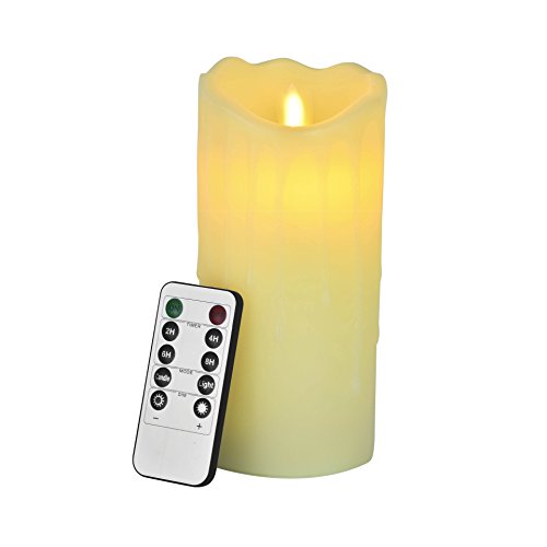 Newcare Flameless Led Candle 9 Inch Real Wax Real Flickering Candle Motion With Remote Led 10 Key Remote Candle