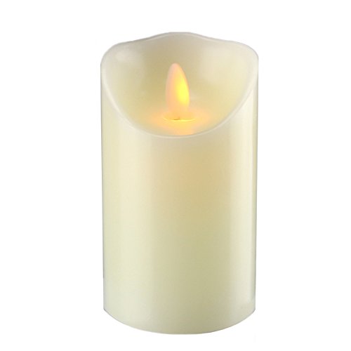 Poeland Led Lights Wax Flameless Flicker Candles 3&quotx5&quot Ivory