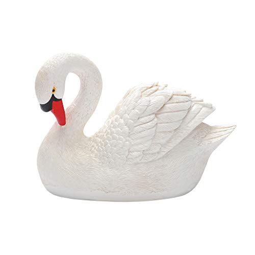 NLGToy Garden Outdoor Lawn Pool Floating Duck Swan Model Sculpture Ornament Decor Resin Toy Fish Pond Water Fountain Decoration Pastoral Style Garden or Pond Art Decor B
