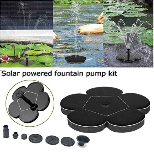difcuyg5Ozw 6PcsSet Outdoor Gardening Round Solar Power Floating Water Fountain Pump Eco-Friendly Adjustable Nozzles Fountains Decoration