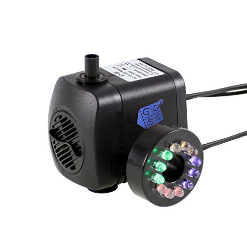 Gbgs Water Pump With 12 Colorful Led Light For Fountain Fish Tank Aquarium 15w 800lh