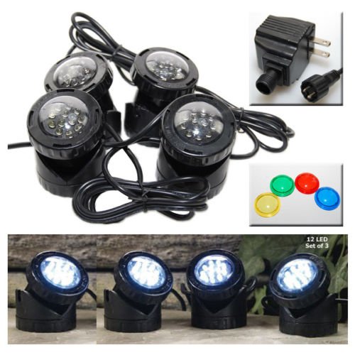 Jebao Submersible 12-led Pond Light 1346 Led Lighting Kits For Underwater Fountain Pond Water Garden Usa 4