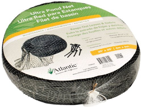 Atlantic Water Gardens Pond Net 20-feet By 20-feet Heavy-duty Includes Stakes