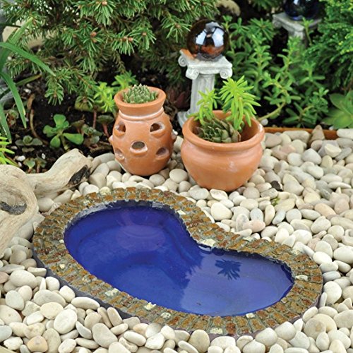 Fiddlehead Fairy Village - Miniature Garden Pond small - includes Bonus Novelty Fairies Bill and I Believe in Fairies 3 Decal