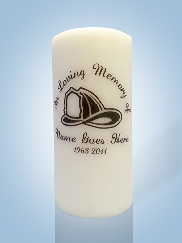 Personalized Candle Store Firefighter Memorial Candles 12 Flameless Candle