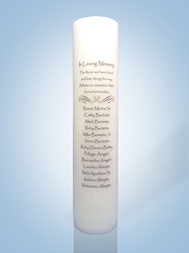 Personalized Candle Store Personalized Wedding Memorial Candle 12 Flameless Candle