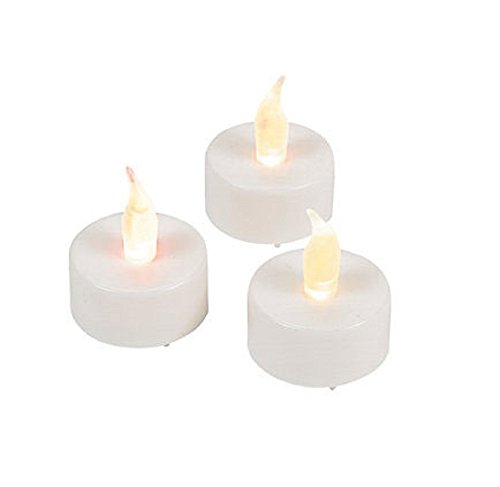 12 White Battery-Operated Tealight Candles
