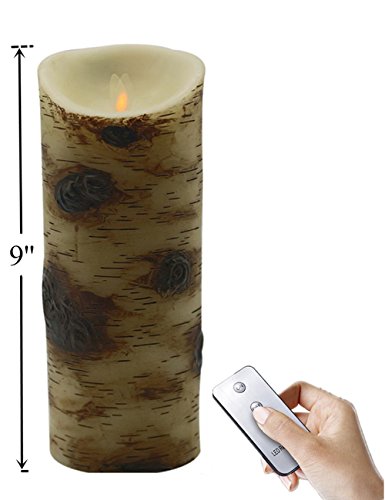 Nonno&ampzgf Remote Included Light 35 X 9 Inch Melted Top Flameless Moving Wick Led Candle With Timer