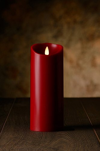 Veraflame 9H Cinnamon Scented Oblique Edge Moving Wick LED Candle Red