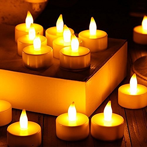 Led Tea Lights Flameless Candles With Battery-powered - Box Of 24- Unscented Led Candles For Parties Events