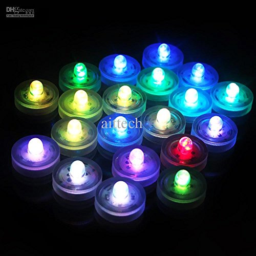 Party Lovers Decoration Submersible Underwater Flameless Waterproof Led Tealight Candle - Battery Powered - Multi