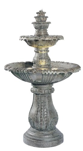 Kenroy Home 02254 Venetian Outdoor Floor Fountain With Moss Finish