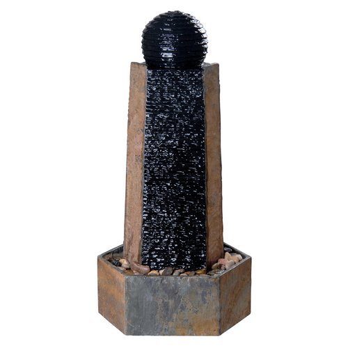 Kenroy Home 50013sl Rushmore Outdoor Floor Fountain Natural Slate Finish
