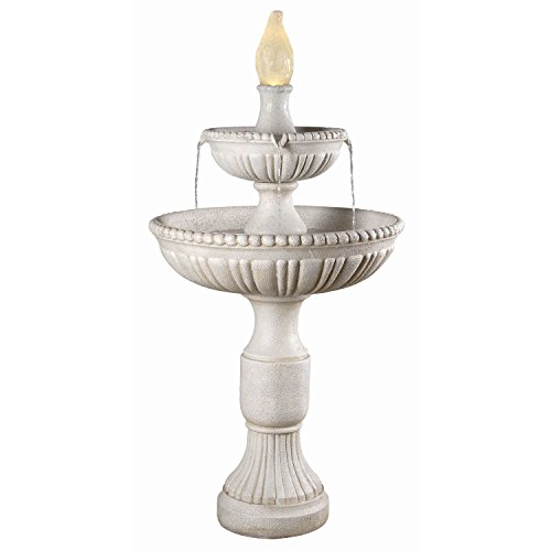 Kenroy Home Liberty Outdoor Floor Fountain Roman White